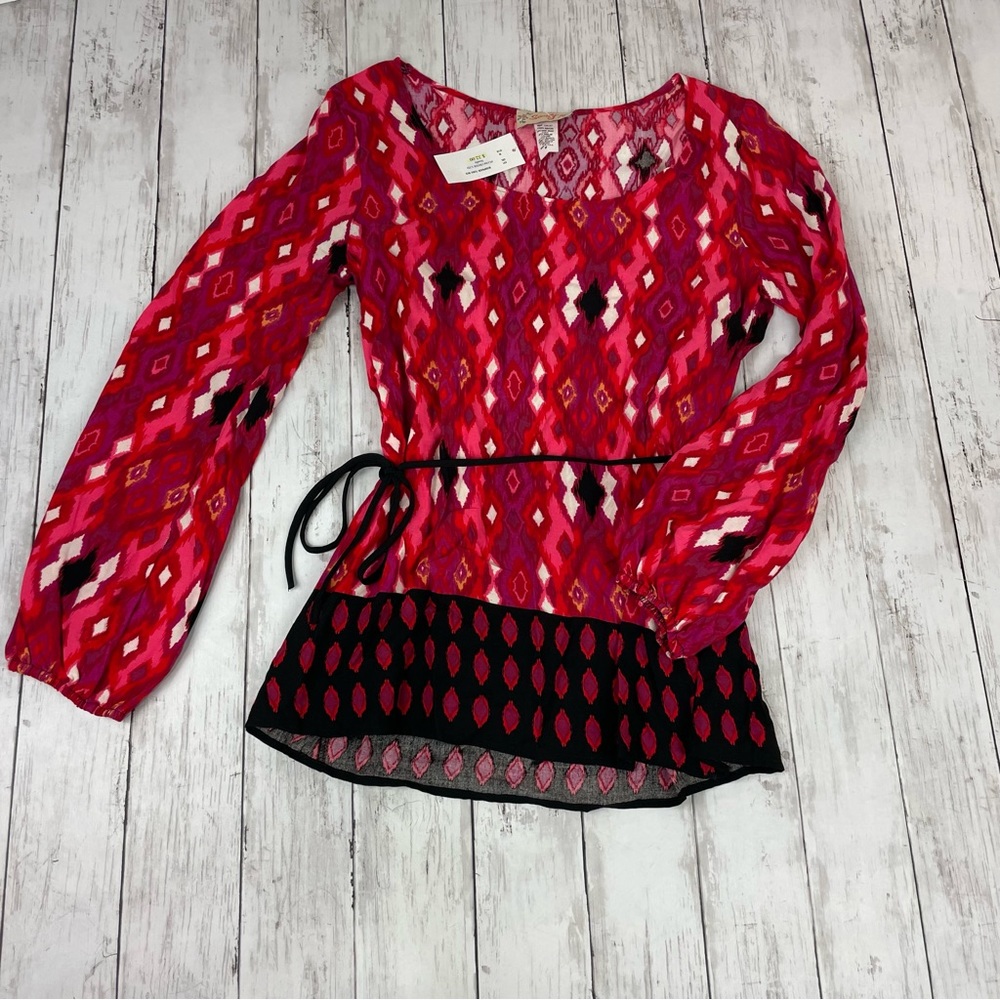 Scully Medium Western Cowgirl Country Boho Shirt